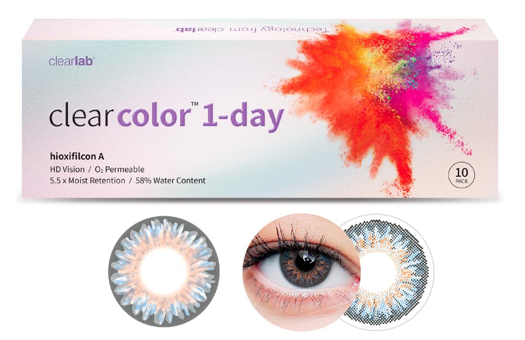 Kontaktné šošovky - Clearcolor 1 Day (10 šošoviek) - modrá farba